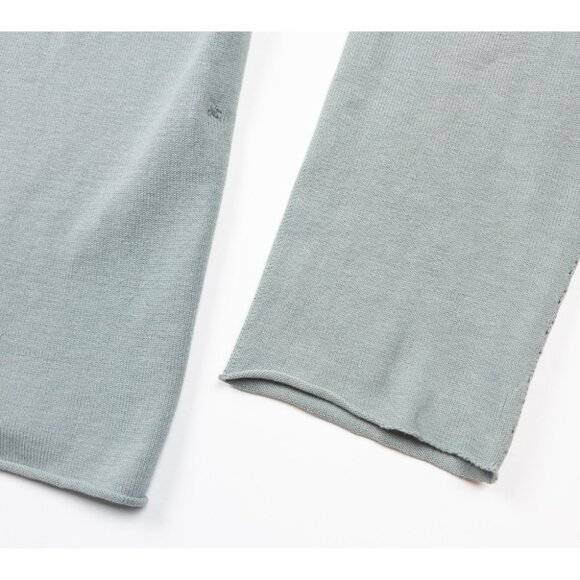 Hannes Roether Cardigan Sweater Men's Large Light Green Button-Up Loop Cotton - Picture 7 of 16